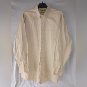 Gold Label Roundtree & York Yellow Men's Button down Long sleeve shirt 16.5